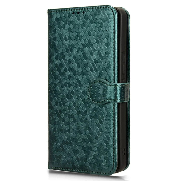 For vivo S18e 5G Magnetic Phone Case Dots Imprinted Card Holder Anti-scratch Cover