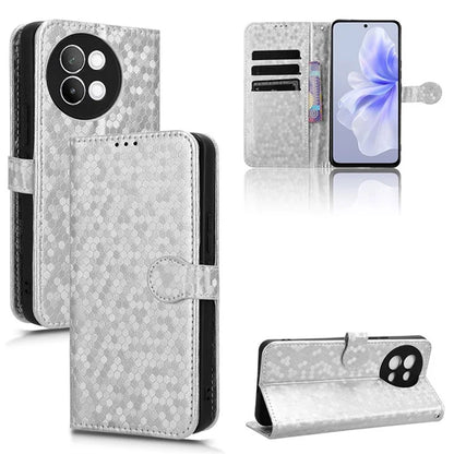 For vivo S18e 5G Magnetic Phone Case Dots Imprinted Card Holder Anti-scratch Cover