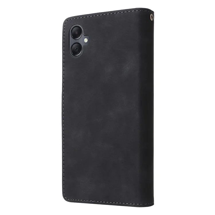 For Samsung Galaxy A05 4G Case Multiple Card Slots Anti-fall Zipper Pocket Leather Phone Cover