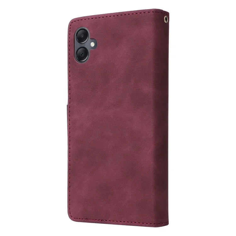 For Samsung Galaxy A05 4G Case Multiple Card Slots Anti-fall Zipper Pocket Leather Phone Cover