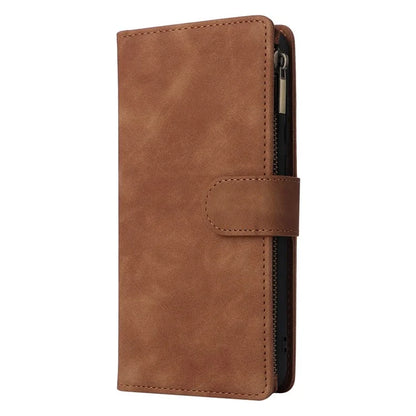 For Samsung Galaxy A05 4G Case Multiple Card Slots Anti-fall Zipper Pocket Leather Phone Cover