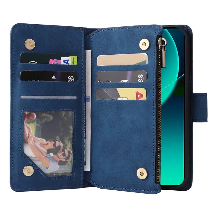 For Xiaomi 13T / 13T Pro / Redmi K60 Ultra Cell Phone Drop-proof Case Zipper Wallet Card Holder Leather Cover