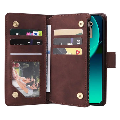 For Xiaomi 13T / 13T Pro / Redmi K60 Ultra Cell Phone Drop-proof Case Zipper Wallet Card Holder Leather Cover