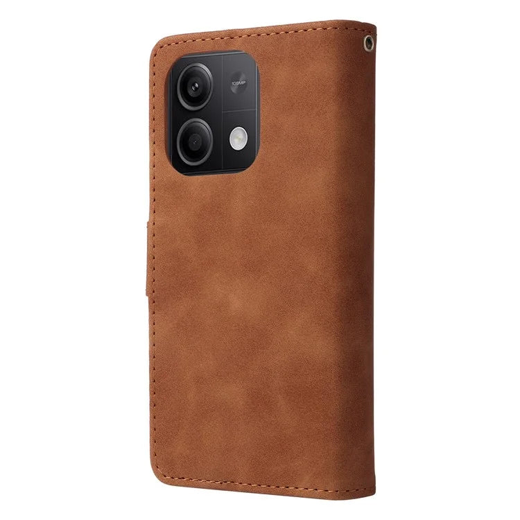For Xiaomi Redmi Note 13 5G Case Leather Phone Protective Cover Zipper Wallet Card Holder