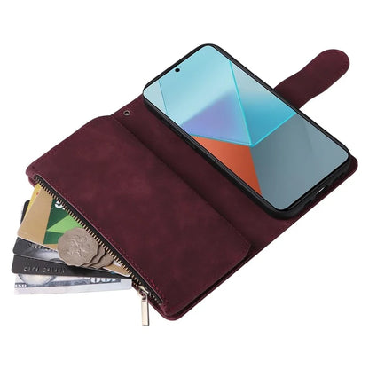 For Xiaomi Redmi Note 13 Pro 5G / Poco X6 5G PU Leather Wallet Mobile Phone Cover Case with Multiple Card Slots
