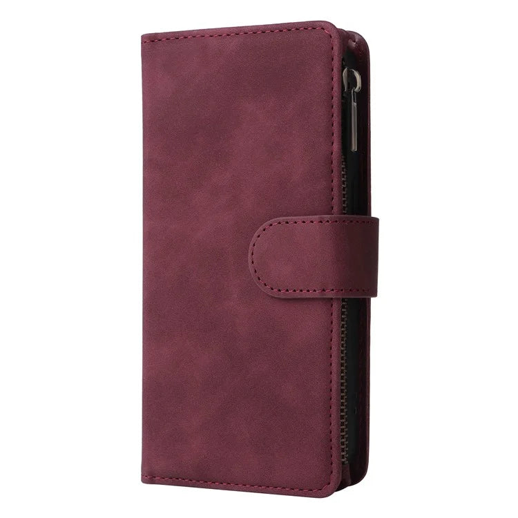For Xiaomi Redmi Note 13 Pro 5G / Poco X6 5G PU Leather Wallet Mobile Phone Cover Case with Multiple Card Slots