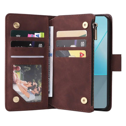 For Xiaomi Redmi Note 13 Pro 5G / Poco X6 5G PU Leather Wallet Mobile Phone Cover Case with Multiple Card Slots