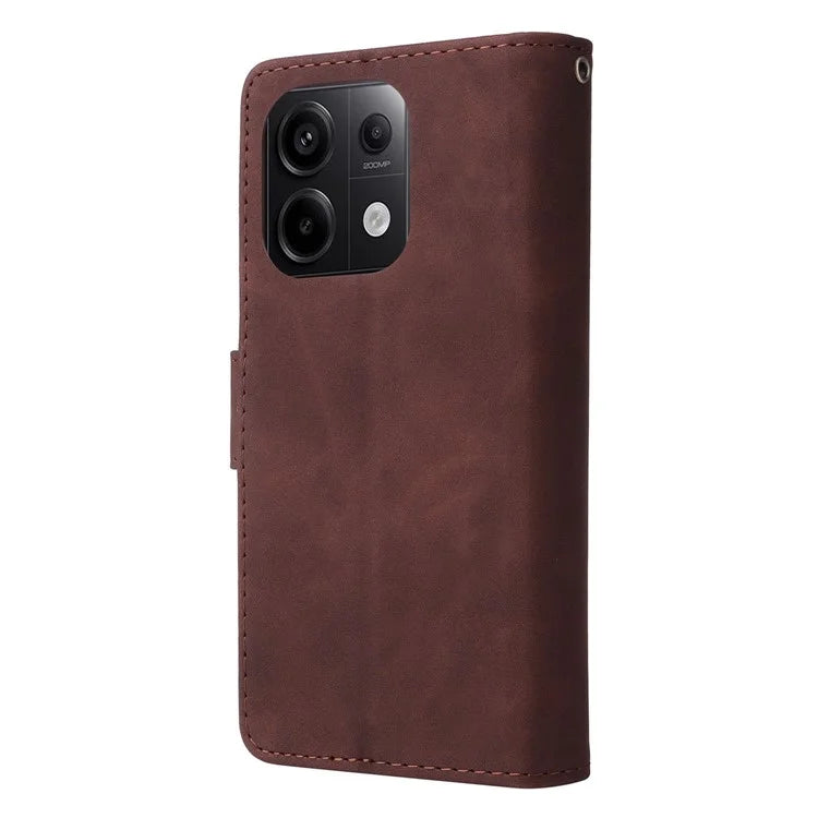 For Xiaomi Redmi Note 13 Pro 5G / Poco X6 5G PU Leather Wallet Mobile Phone Cover Case with Multiple Card Slots