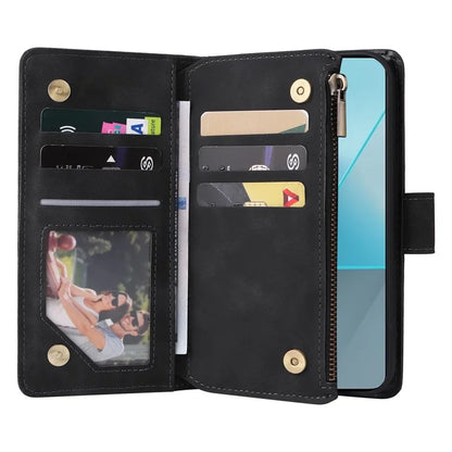 For Xiaomi Redmi Note 13 Pro 5G / Poco X6 5G PU Leather Wallet Mobile Phone Cover Case with Multiple Card Slots