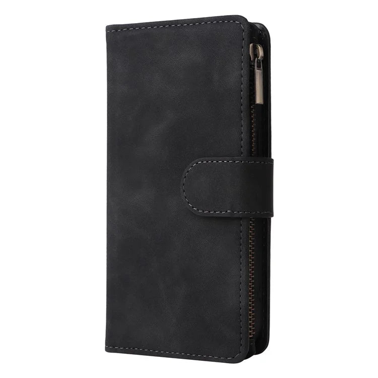 For Xiaomi Redmi Note 13 Pro 5G / Poco X6 5G PU Leather Wallet Mobile Phone Cover Case with Multiple Card Slots