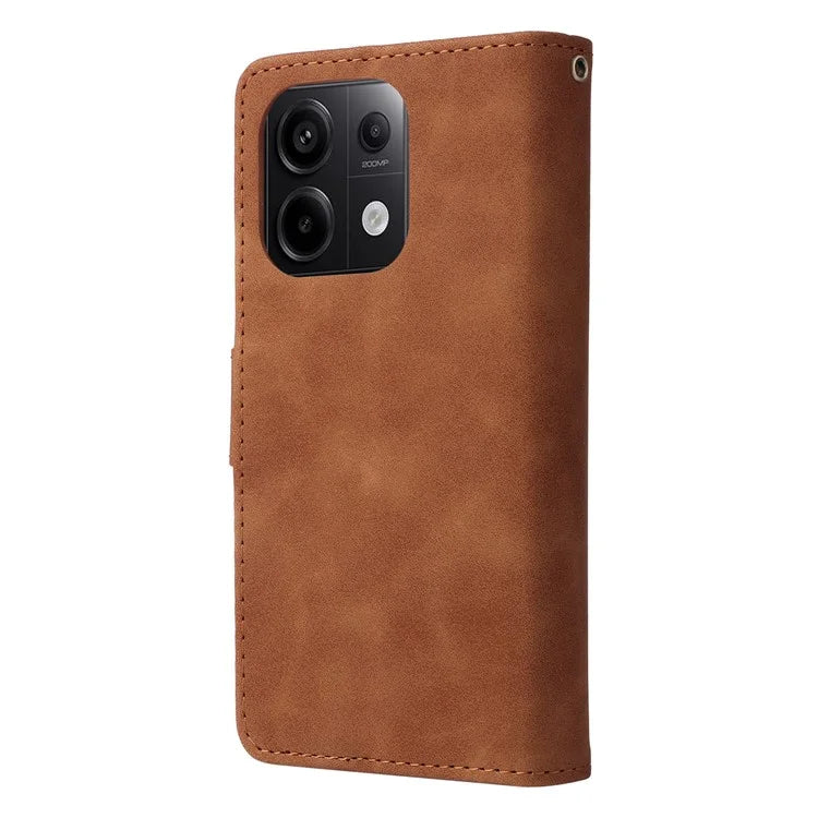 For Xiaomi Redmi Note 13 Pro 5G / Poco X6 5G PU Leather Wallet Mobile Phone Cover Case with Multiple Card Slots