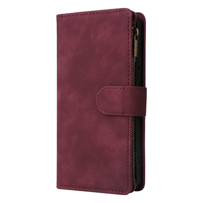 For Xiaomi Redmi Note 13 Pro+ 5G Zipper Pocket Phone Case PU Leather Protection Stand Cover