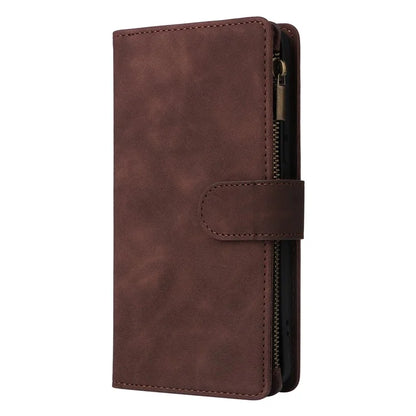 For Xiaomi Redmi Note 13 Pro+ 5G Zipper Pocket Phone Case PU Leather Protection Stand Cover