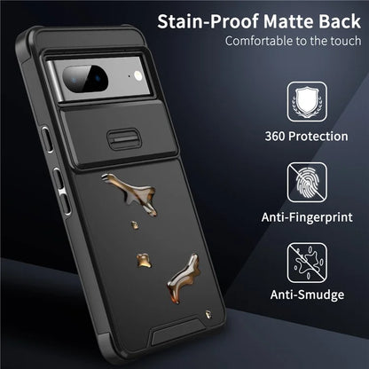 For Google Pixel 7 5G Case Slide Camera Shield PC+TPU Bump Proof Cell Phone Cover