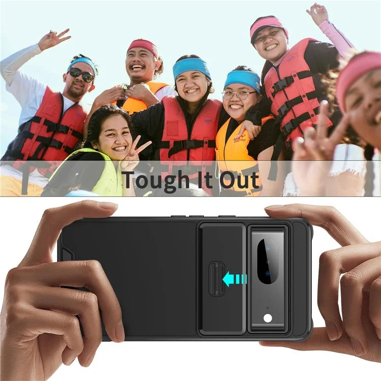 For Google Pixel 7 5G Case Slide Camera Shield PC+TPU Bump Proof Cell Phone Cover