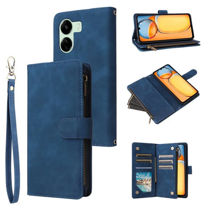For Xiaomi Poco C65 4G / Redmi 13C 4G / 5G Cell Phone Case Multiple Card Slots Leather Protection Cover