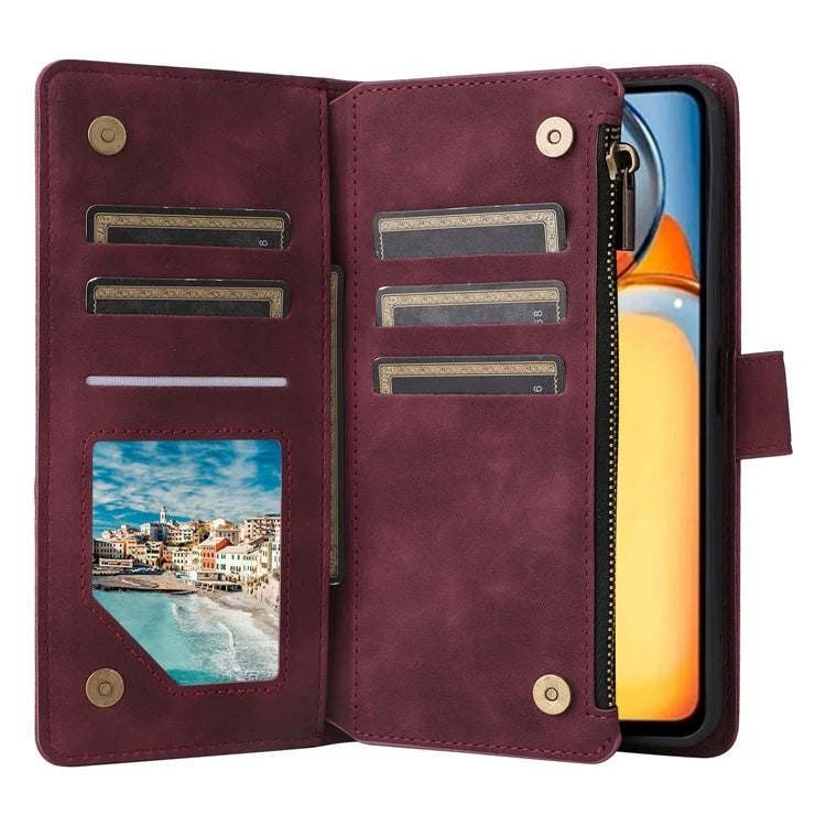 For Xiaomi Poco C65 4G / Redmi 13C 4G / 5G Cell Phone Case Multiple Card Slots Leather Protection Cover