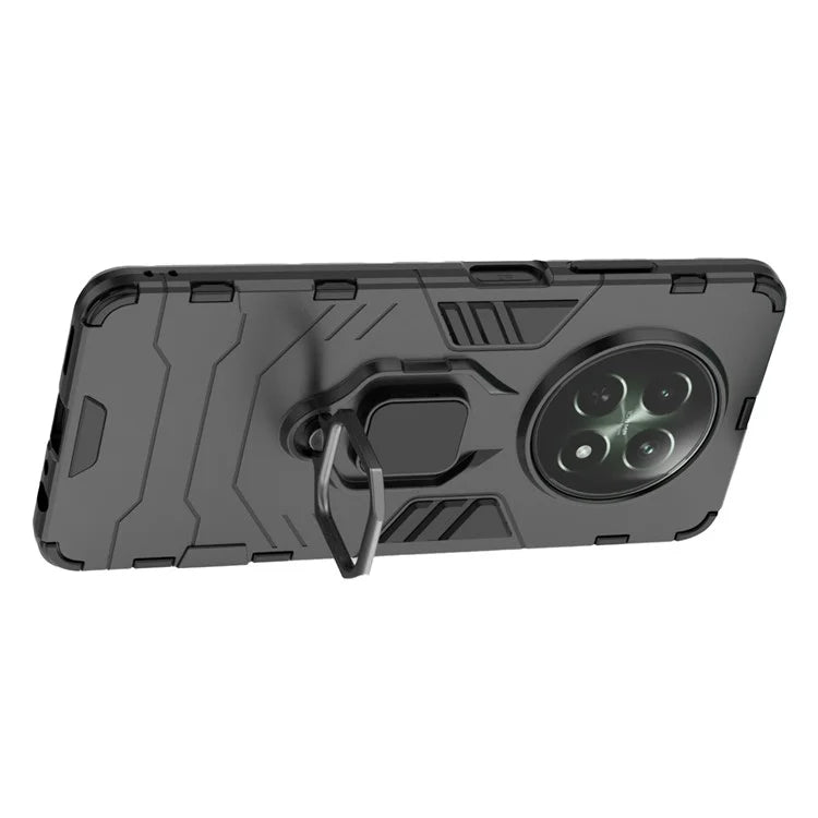 For Realme 12 5G Case PC+TPU Bump Proof Protective Shell with Ring Kickstand