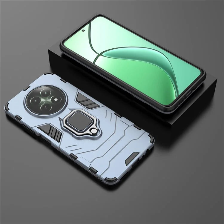 For Realme 12 5G Case PC+TPU Bump Proof Protective Shell with Ring Kickstand