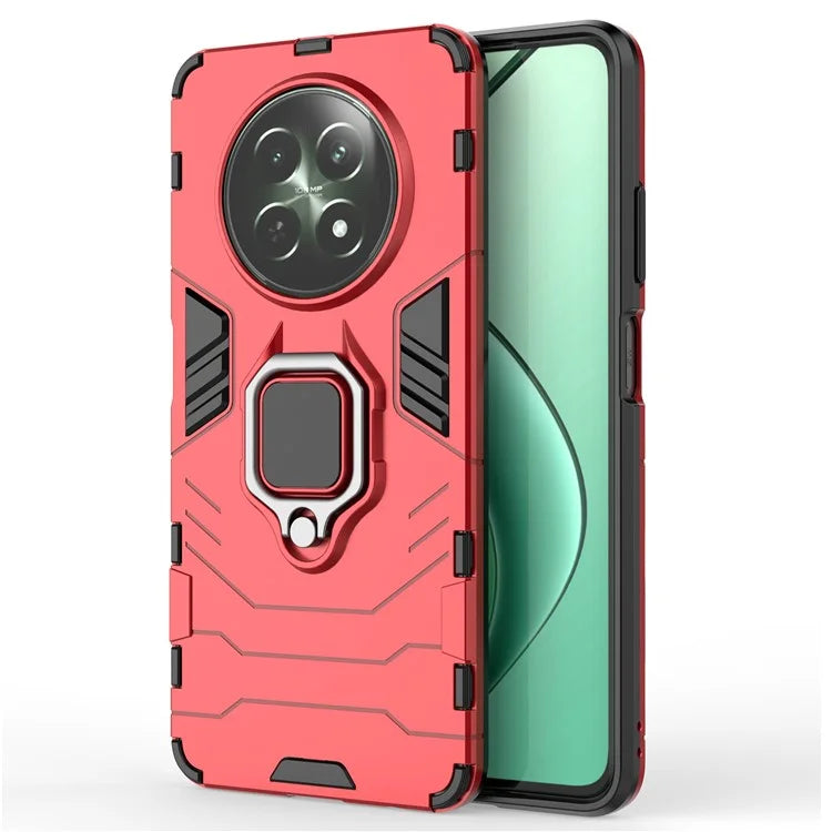 For Realme 12 5G Case PC+TPU Bump Proof Protective Shell with Ring Kickstand
