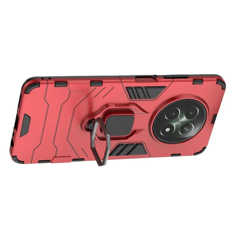 For Realme 12 5G Case PC+TPU Bump Proof Protective Shell with Ring Kickstand