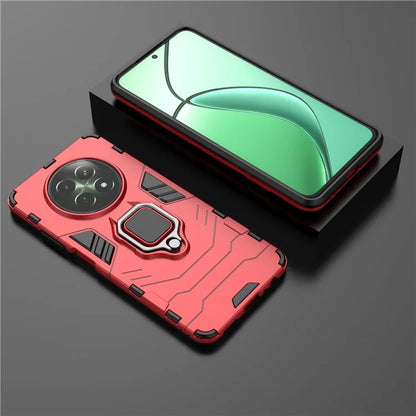 For Realme 12 5G Case PC+TPU Bump Proof Protective Shell with Ring Kickstand