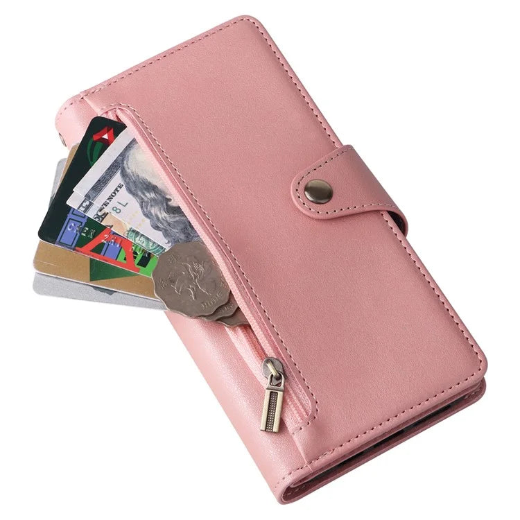 For iPhone 12 Pro Max Case Rivet Decor PU Leather Wallet Flip Phone Cover