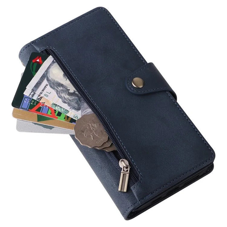 For iPhone 12 Pro Max Case Rivet Decor PU Leather Wallet Flip Phone Cover