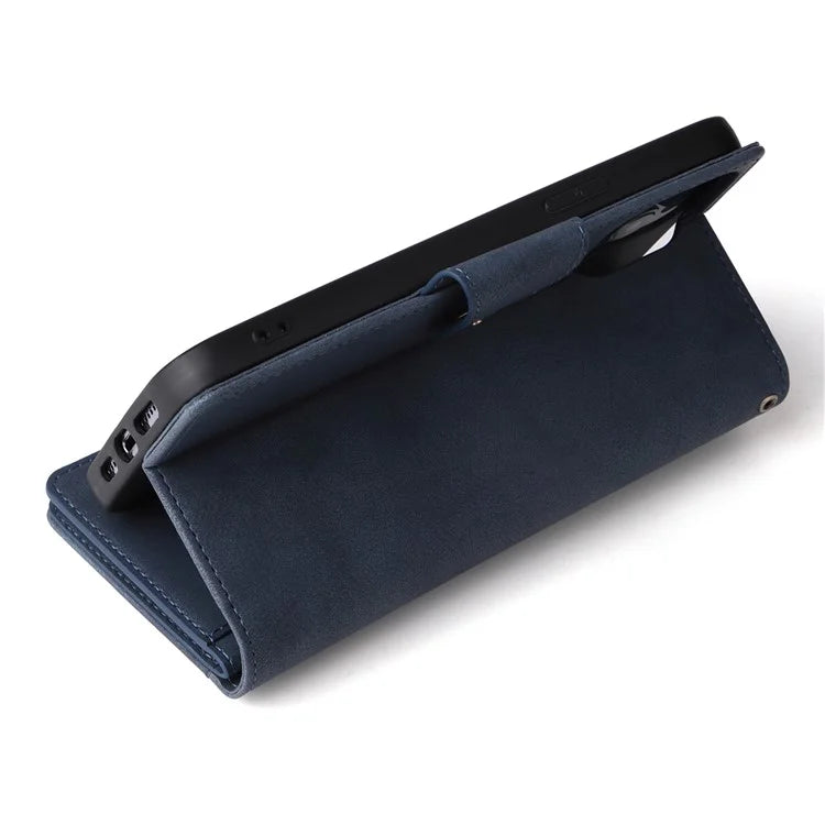 For iPhone 12 Pro Max Case Rivet Decor PU Leather Wallet Flip Phone Cover