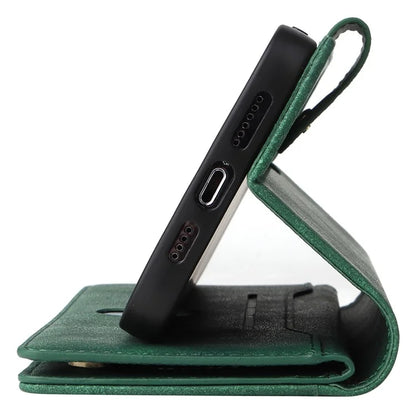 For iPhone 12 Pro Max Case Rivet Decor PU Leather Wallet Flip Phone Cover