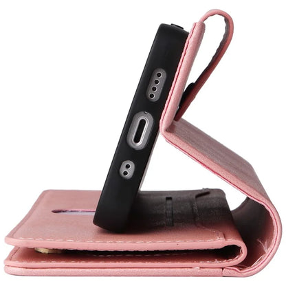 For iPhone 12 mini Shockproof Case Rivet Decor PU Leather Phone Cover