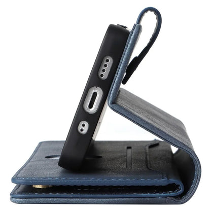 For iPhone 12 mini Shockproof Case Rivet Decor PU Leather Phone Cover
