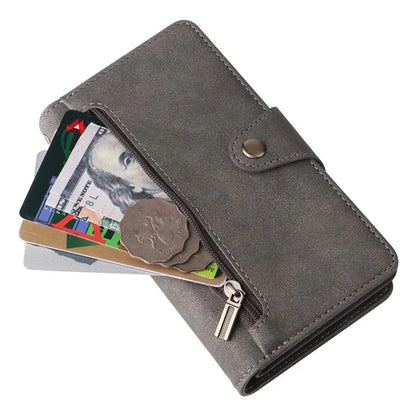 For iPhone 12 mini Shockproof Case Rivet Decor PU Leather Phone Cover