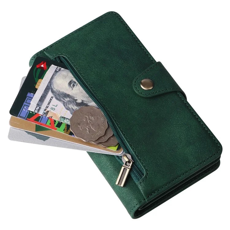 For iPhone 12 mini Shockproof Case Rivet Decor PU Leather Phone Cover
