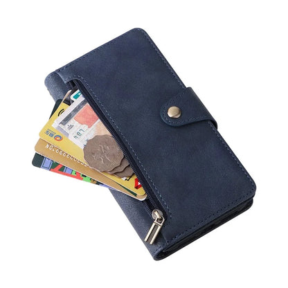 For iPhone 11 Case PU Leather Stand Phone Cover with Rivet Decor
