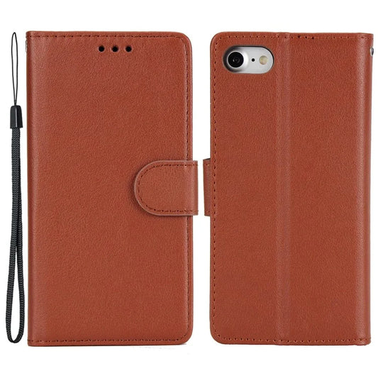 For iPhone 7 / 8 / SE (2020) / SE (2022) Case PU Leather 3 Card Slots Stand Phone Cover