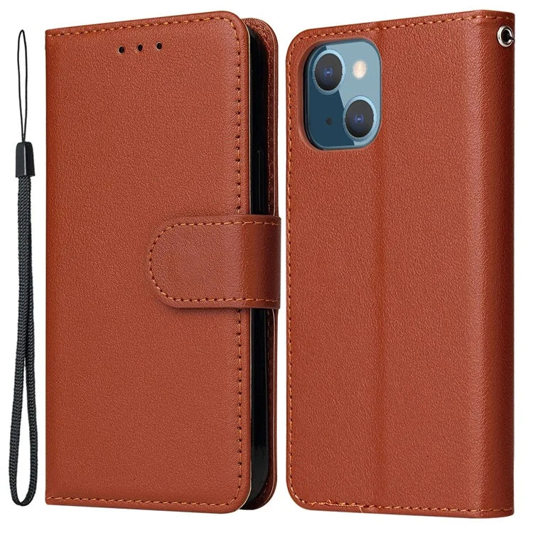 For iPhone 13 mini Case PU Leather Phone Cover with Card Slots Wallet