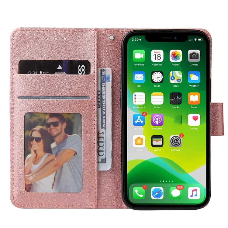 For iPhone 13 Case Shockproof PU Leather Wallet Phone Cover