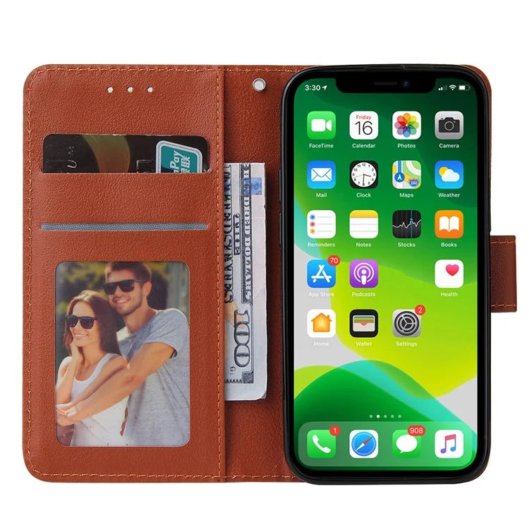 For iPhone 13 Case Shockproof PU Leather Wallet Phone Cover