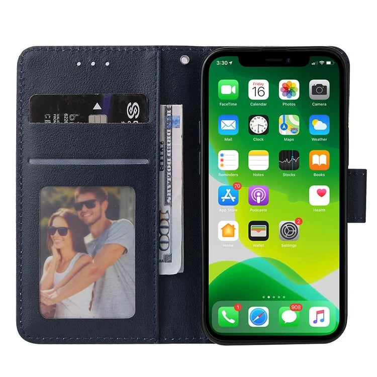 For iPhone 13 Case Shockproof PU Leather Wallet Phone Cover