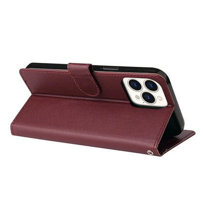 For iPhone 13 Pro Max Case with 3 Card Slots PU Leather Wallet Stand Phone Cover