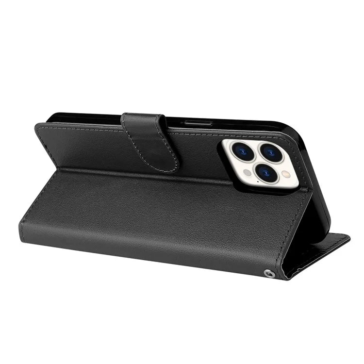 For iPhone 13 Pro Max Case with 3 Card Slots PU Leather Wallet Stand Phone Cover