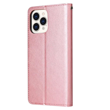 For iPhone 13 Pro Max Case with 3 Card Slots PU Leather Wallet Stand Phone Cover