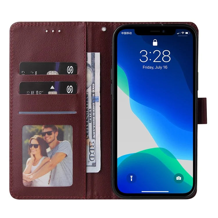 For iPhone 11 Case PU Leather+Shockproof TPU Wallet Phone Cover