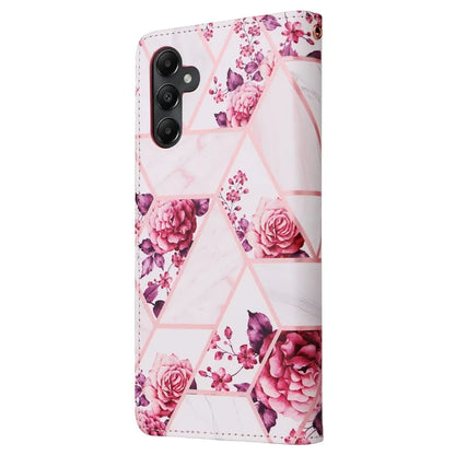 For Samsung Galaxy A05s 4G Case Lacquered Leather Phone Shell Marble Pattern Design