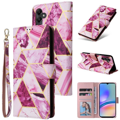 For Samsung Galaxy A05s 4G Case Lacquered Leather Phone Shell Marble Pattern Design