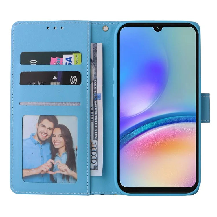 For Samsung Galaxy A05s 4G Case Lacquered Leather Phone Shell Marble Pattern Design