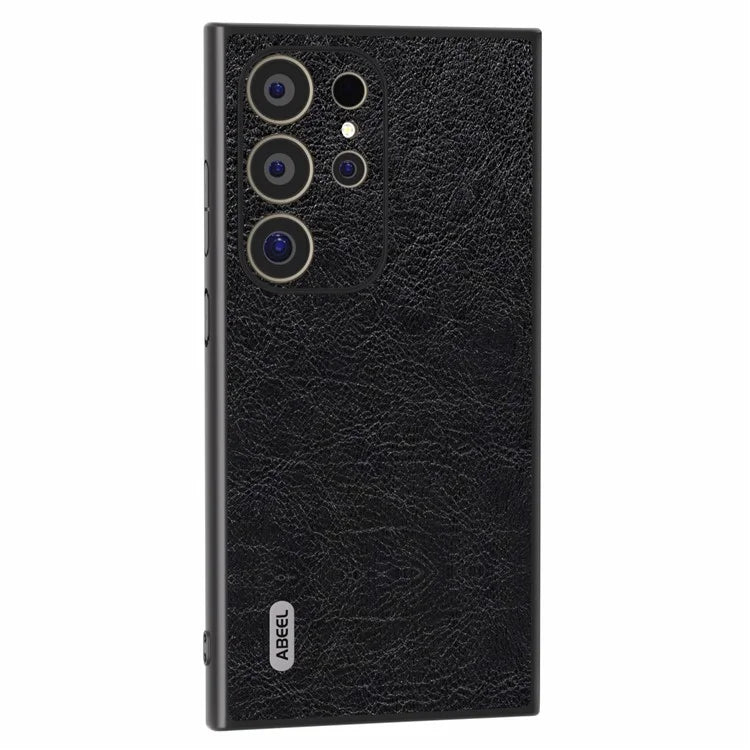 ABEEL For Samsung Galaxy S24 Ultra Case PU Leather Coated PC+TPU Non-Slip Grip Cover