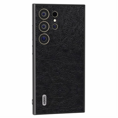 ABEEL For Samsung Galaxy S24 Ultra Case PU Leather Coated PC+TPU Non-Slip Grip Cover