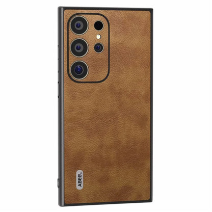 ABEEL For Samsung Galaxy S24 Ultra Case PU Leather Coated PC+TPU Non-Slip Grip Cover